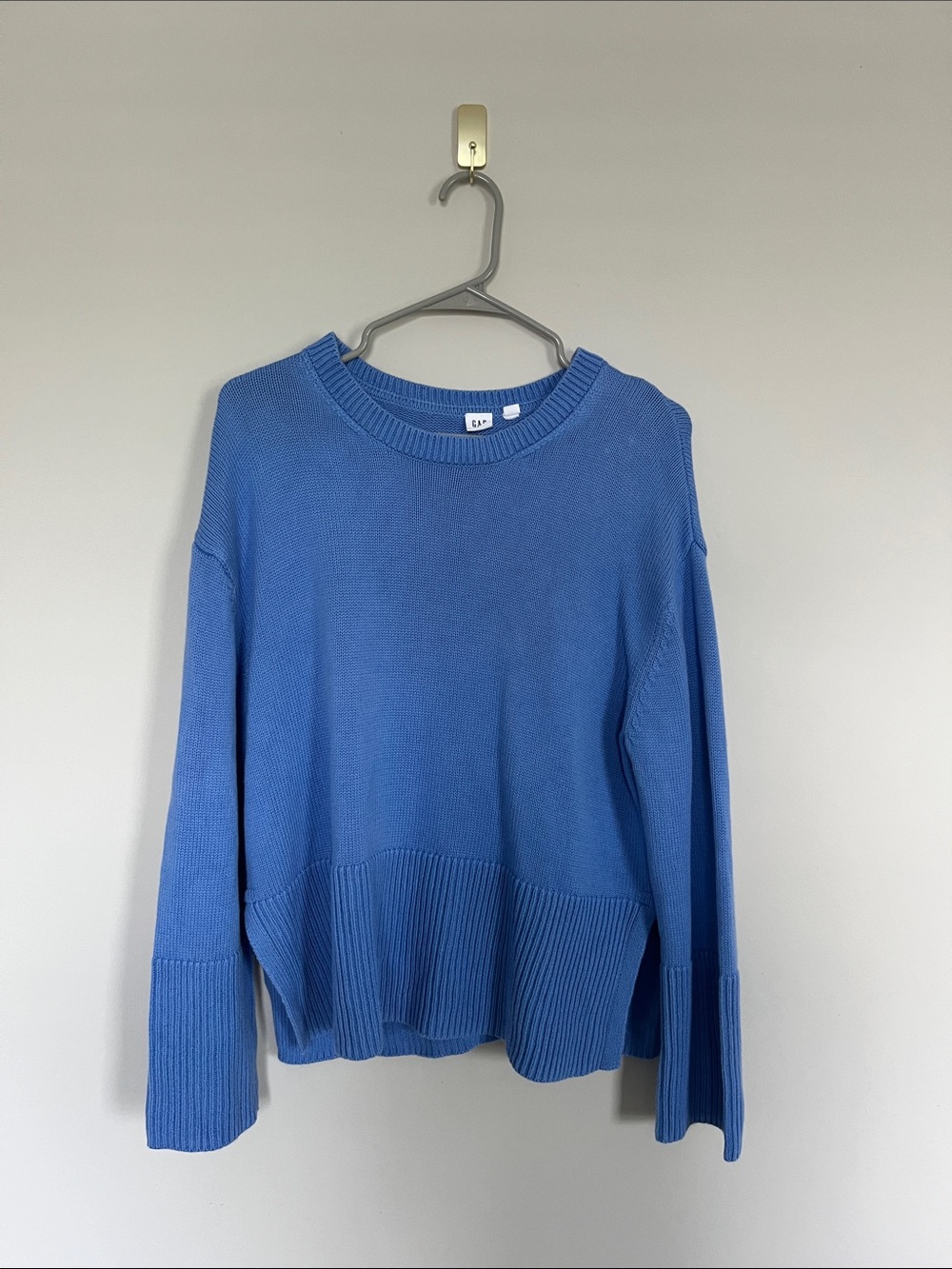 GAP Cornflower Blue 100% Cotton Crewneck Sweater